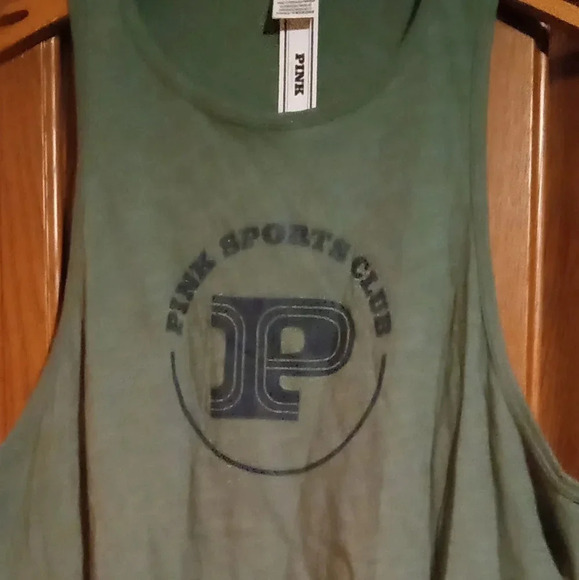 New Victoria's Secret pink racer back tank top shirt size large - Picture 3 of 7